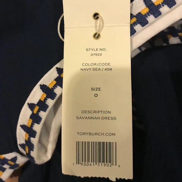 NWT $398 Tory Burch Savannah Embroidered Dress - Picture 6 of 6